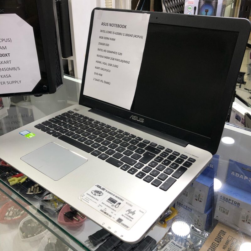 ASUS İ5 6.NESİL 8GB DDR4 RAM 256GB SSD NVIDIA GEFORCE 940M EKRAN KARTLI NOTEBOOK