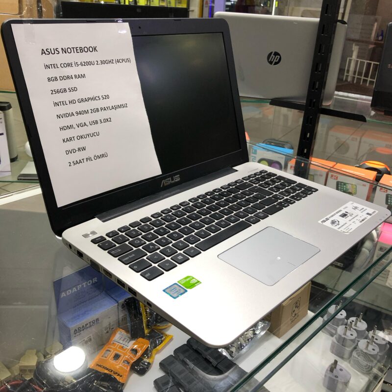 ASUS İ5 6.NESİL 8GB DDR4 RAM 256GB SSD NVIDIA GEFORCE 940M EKRAN KARTLI NOTEBOOK - Görsel 4