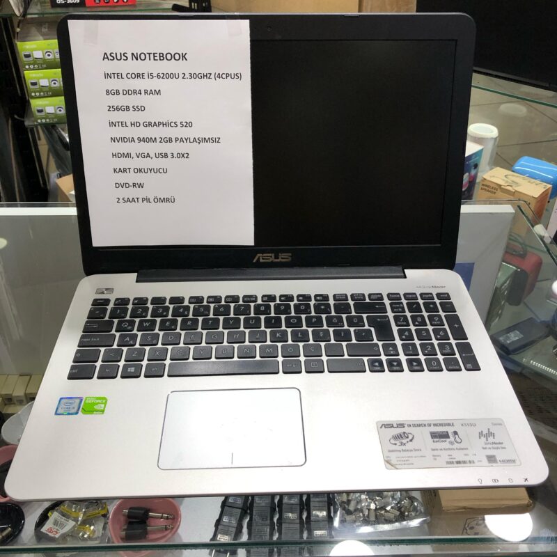 ASUS İ5 6.NESİL 8GB DDR4 RAM 256GB SSD NVIDIA GEFORCE 940M EKRAN KARTLI NOTEBOOK - Görsel 8
