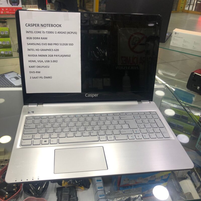 İ5 7.NESİL 8GB DDR4 RAM BELLEK 512GB SAMSUNG EVO 860 PRO SSD NVIDIA 940MX 2GB EKRAN KARTLI NOTEBOOK - Görsel 5