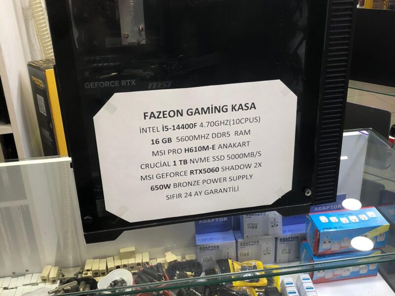 SIFIR FAZEON İ5 14.NESİL 16GB DDR5 RAM 1 TB NVME SSD RTX5060 EKRAN KARTLI GAMİNG KASA