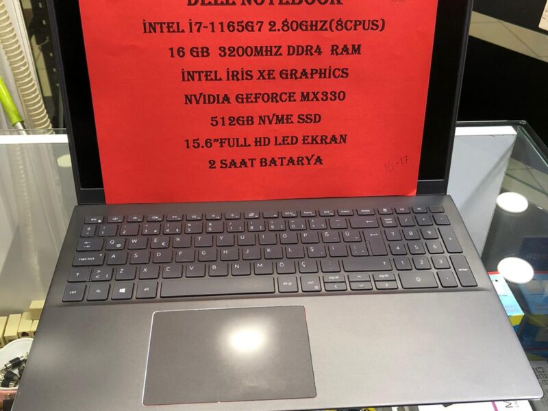 17- İNTEL İ7 11.NESİL 16GB DDR4 RAM 512GB NVME SSD NVIDIA GEFORCE MX330 EKRAN KARTLI NOTEBOOK