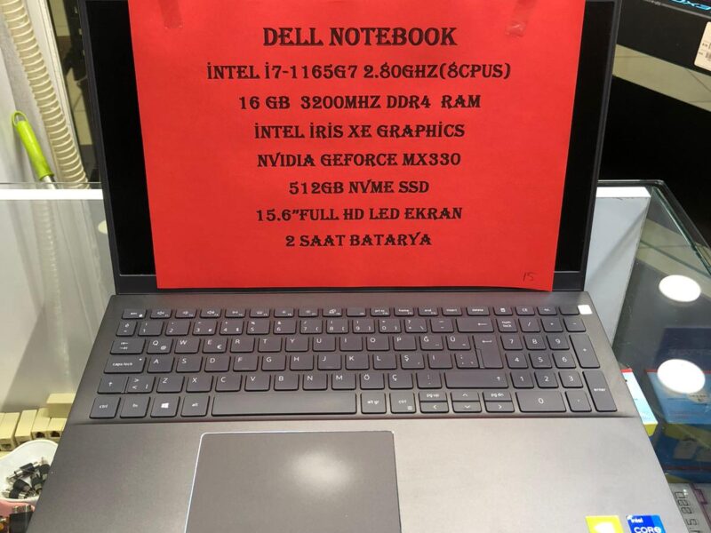 15- İNTEL İ7 11.NESİL 16GB DDR4 RAM 512GB NVME SSD NVIDIA MX330 EKRAN KARTLI NOTEBOOK