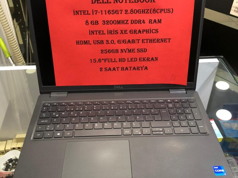 18- İNTEL İ7 11.NESİL 8GB DDR4 RAM BELLEK İNTEL İRİS XE GRAPHİCS EKRAN KARTLI NOTEBOOK