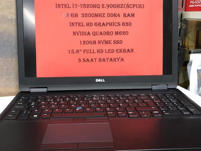 34- İNTEL İ7 7.NESİL 8GB DDR4 RAM 128GB NVME SSD NVIDIA QUADRO M620 EKRAN KARTLI NOTEBOOK