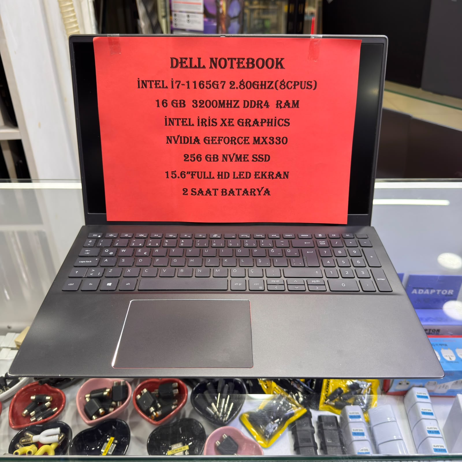 DELL İ7 11.NESİL 16GB DDR4 RAM 256GB NVME SSD NVIDIA M330 EKRAN KARTLI NOTEBOOK