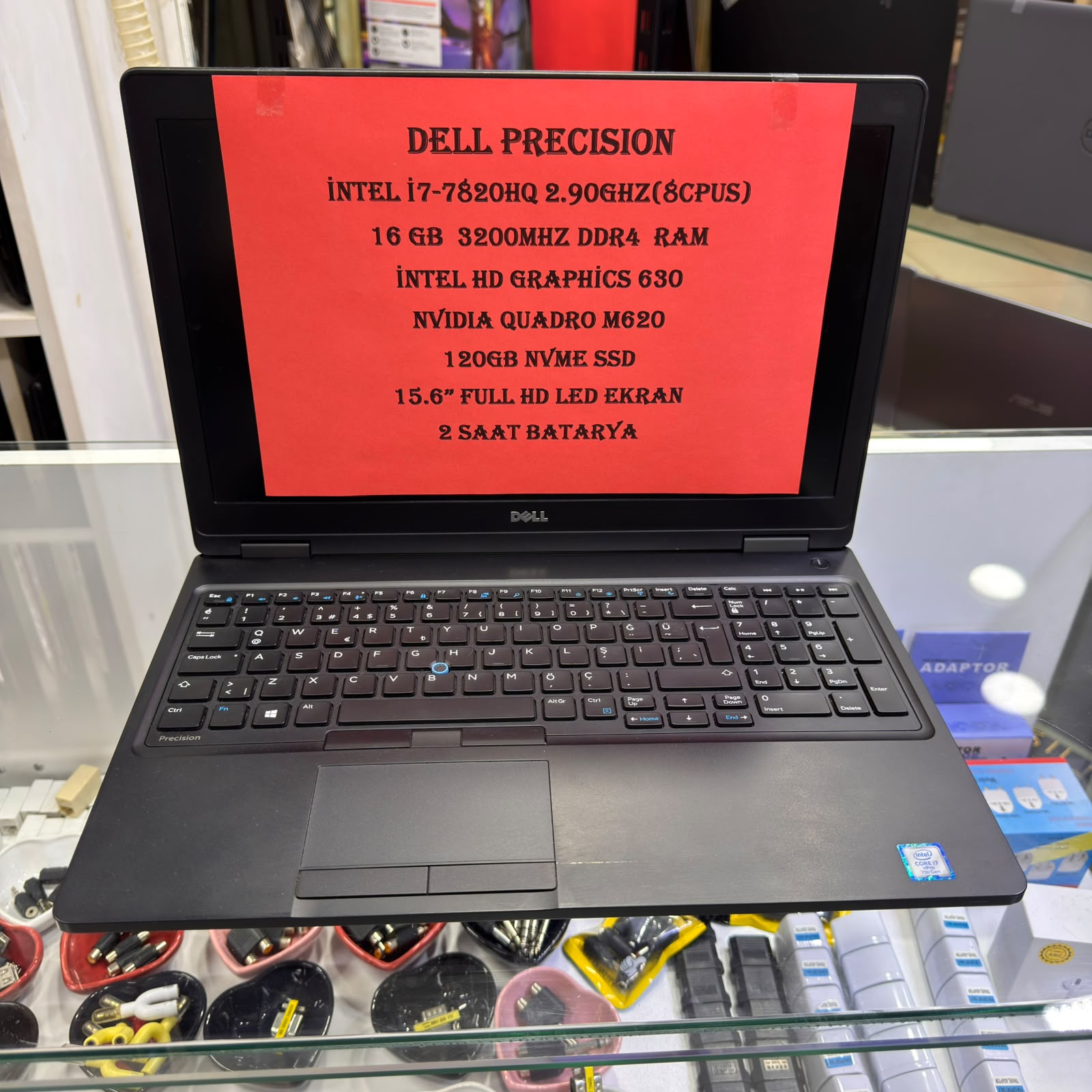 DELL İ7 8.NESİL 16GB RAM 120GB NVME SSD NVIDIA QUADRO 630 EKRAN KARTLI NOTEBOOK