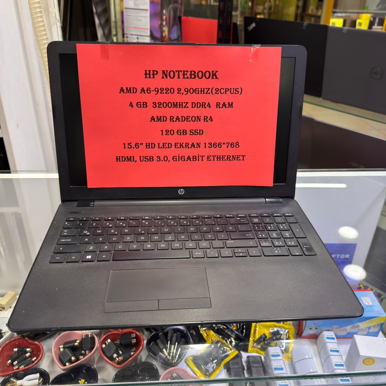 HP AMD A6-9220 İŞLEMCİLİ 4 GB DDR4 RAM 120GB SSD Lİ NOTEBOOK