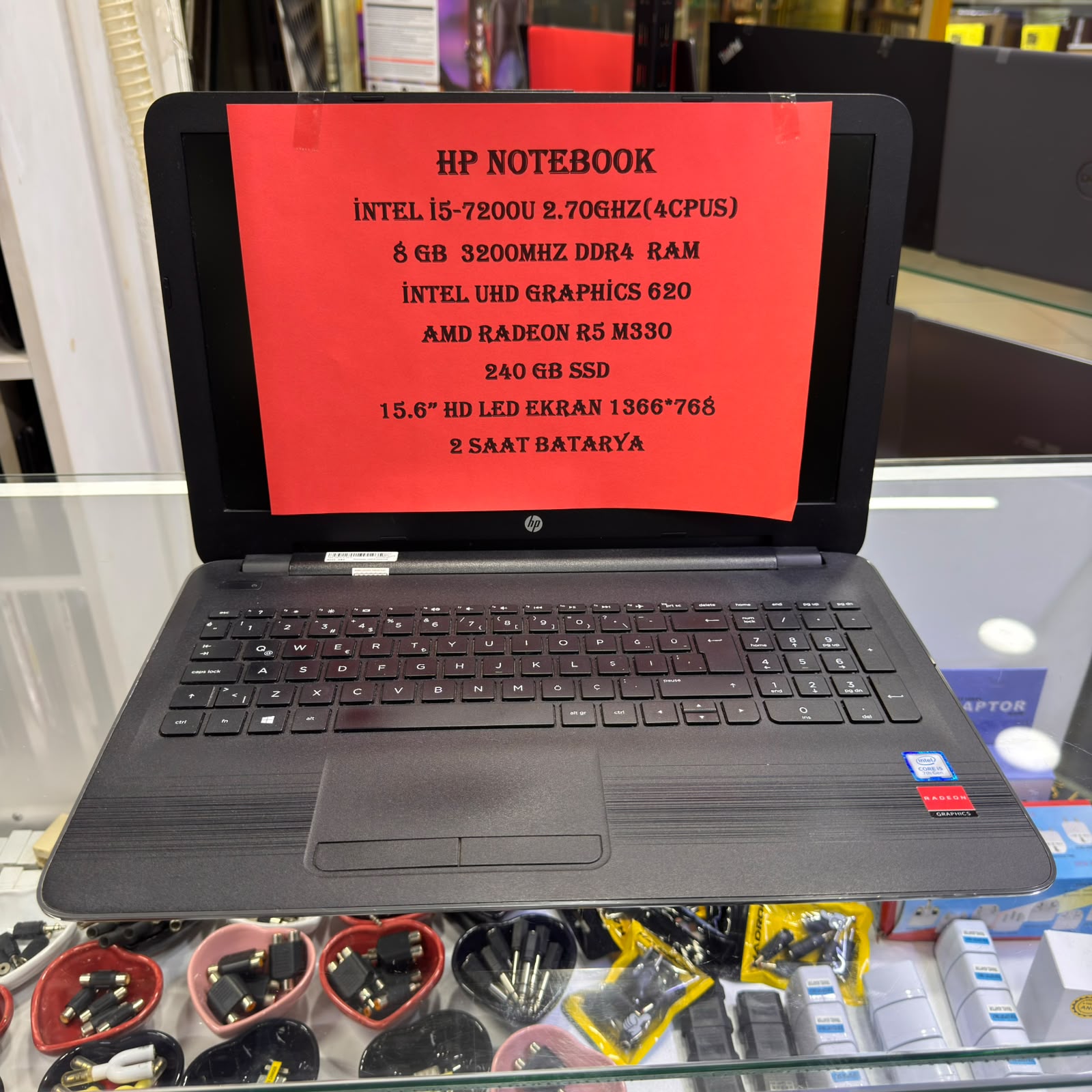 HP İ5 7.NESİL İŞLEMCİ 8GB DDR4 RAM 240GB SSD İNTEL UHD GRAPHİCS EKRAN KARTLI NOTEBOOK